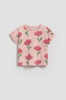 Reserved - Футболка з візерунком - пастельний рожевий - 248HU-03X