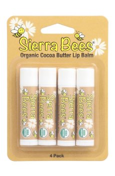 Набор бальзамов для губ Sierra Bees Какао масло, 4*4.25 г