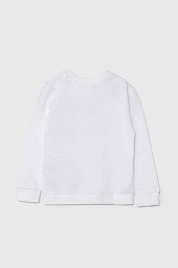 Детская хлопковая кофта Guess цвет белый с принтом K74Q12 KAUG0