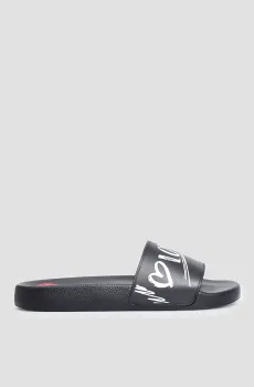 Женские черные слайдеры Черный 36 Moschino JA28142G1I.I21;000