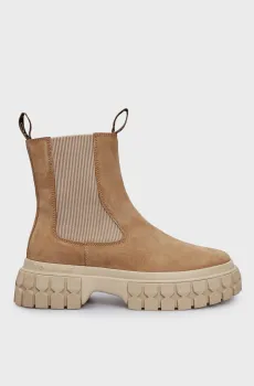 Женские бежевые замшевые челси GRAVITY CHELSEA Бежевый 37 No Name 01PNYNVS0