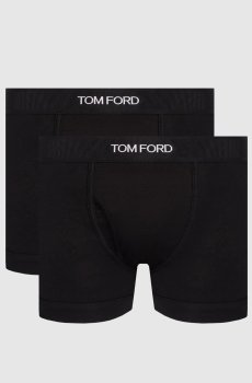 Набор черных трусов-боксеров с узором логотипа