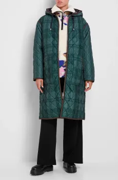 Женская темно-зеленая парка в клетку Зеленый L Woolrich WOU0860FRUT3362