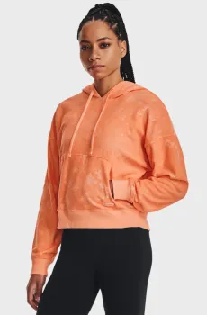 Женское персиковое худи Journey Terry Hoodie Оранжевый XL Under Armour 1376915-868