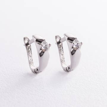 Серебряные серьги (фианит) 121648 Серебряные серьги (фианит) 121648