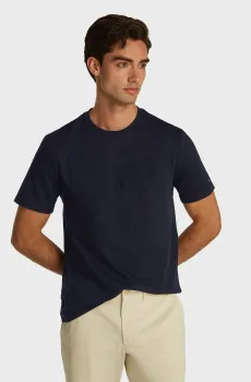 Мужская темно-синяя футболка EMBOSS Синий XXL Tommy Hilfiger MW0MW39168