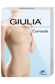 Бесшовная майка женская Giulia Camisole на тонких бретелях, Naturale, размер S/M