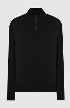 Черный джемпер с кашемиром и шелком