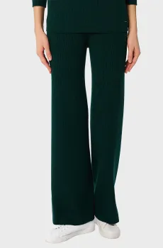Женские темно-зеленые шерстяные брюки Зеленый 36 MARC&ANDRE W25-00CH0310