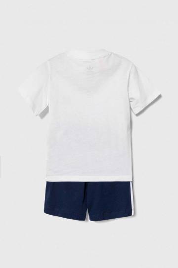 Детский хлопковый комплект adidas Originals цвет белый Детский хлопковый комплект adidas Originals цвет белый