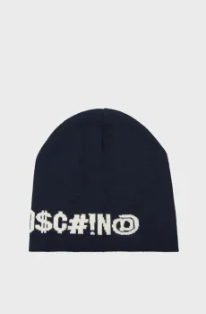 Женская темно-синяя шерстяная шапка Синий ONESIZE Moschino 60075 - M5544