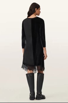 Платье из велюра AllSaints