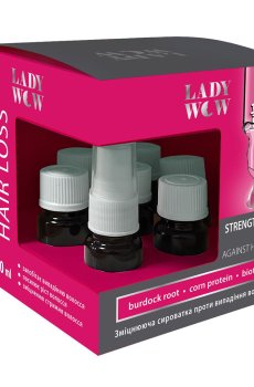 Укрепляющая сыворотка Lady Wow Anti Hair Loss Strengthening Serum против выпадения волос, 7*10 мл