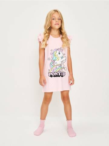 Нічна сорочка з декоративними рюшами My Little Pony - пастельний рожевий Нічна сорочка з декоративними рюшами My Little Pony - пастельний рожевий