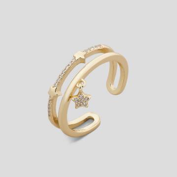 Серебряные кольца с позолотой Minimal R83821-17 Серебряные кольца с позолотой Minimal R83821-17