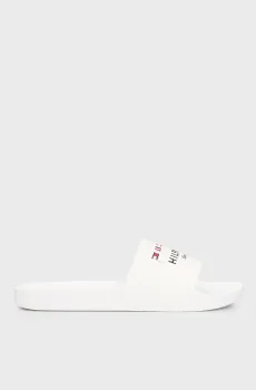 Мужские белые слайдеры FLAGS Белый 43 Tommy Hilfiger FM0FM05431