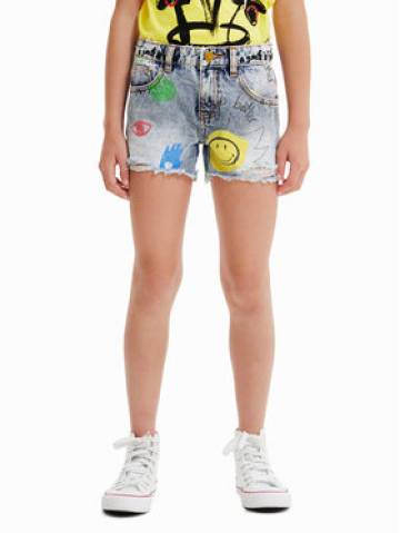Desigual Джинсові шорти 23SGDD10 Голубий Regular Fit Desigual Джинсові шорти 23SGDD10 Голубий Regular Fit