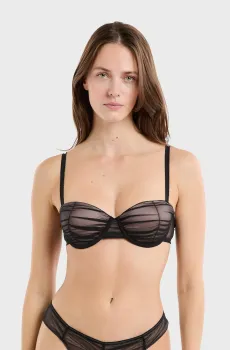Женский черный бюстгальтер-балконет SYMBIOSE Черный 75C Etam 6555050