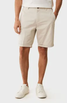 Мужские бежевые шорты CRAIG Garment dye chino shorts Бежевый M Mexx MF007300651M