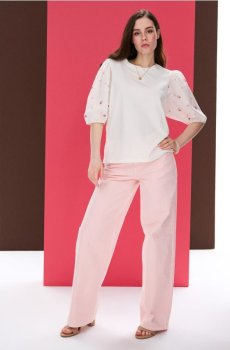 Вільні джинси - рожевий