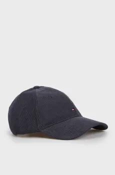 Мужская темно-синяя вельветовая кепка TH FLAG CORDUROY SOFT 6 PANEL Синий ONESIZE Tommy Hilfiger AM0AM12757