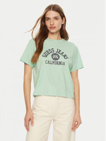Guess Футболка W5RI43 K8HM0 Зелений Regular Fit Guess Футболка W5RI43 K8HM0 Зелений Regular Fit