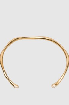 Золотое колье Molten Snow Torque с позолотой