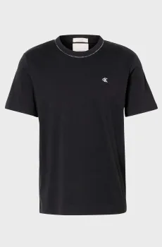 Мужская черная футболка CONTRAST Черный S Calvin Klein LV04LF223G