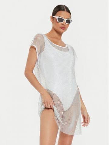 Guess Пляжна сукня E4YK01 KCDW0 Білий Regular Fit Guess Пляжна сукня E4YK01 KCDW0 Білий Regular Fit