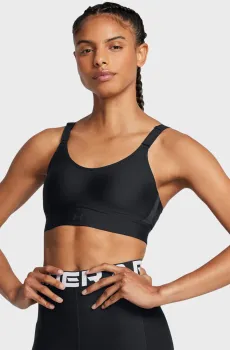 Женский черный бюстгальтер UA Infinity Mid 2.0 Bra Черный L (A-C) Under Armour 1384123-002