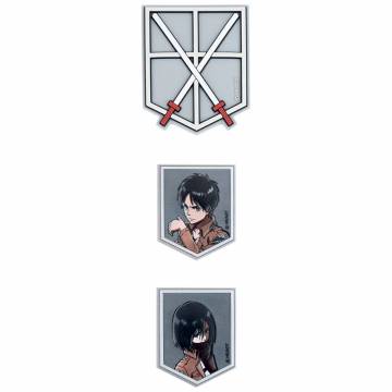 Набір бейджів на липучці Kite Attack on Titan 3 шт (AT25-3012) Набір бейджів на липучці Kite Attack on Titan 3 шт (AT25-3012)