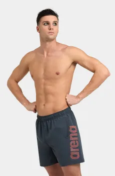 Мужские темно-серые плавательные шорты FUNDAMENTALS BOXER R Серый L Arena 006444-390