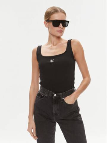 Calvin Klein Jeans Топ J20J223192 Чорний Relaxed Fit Calvin Klein Jeans Топ J20J223192 Чорний Relaxed Fit