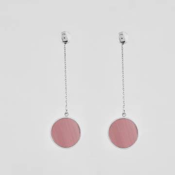 Серебряные серьги Minimal 1351-pink Серебряные серьги Minimal 1351-pink