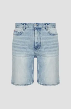 Мужские голубые джинсовые шорты Голубой 35 HUGO 50511394;422