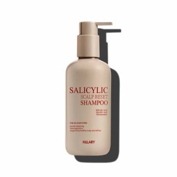Саліциловий шампунь для відновлення шкіри голови Hillary Salicylic Scalp Reset Shampoo, 400 мл Саліциловий шампунь для відновлення шкіри голови Hillary Salicylic Scalp Reset Shampoo, 400 мл
