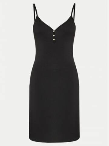 Hunkemöller Нічна сорочка Henley 205030 Чорний Slim Fit Hunkemöller Нічна сорочка Henley 205030 Чорний Slim Fit