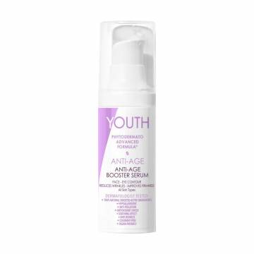 Антивозрастная сыворотка для лица и кожи вокруг глаз YOUTH Anti-Age Booster Serum для всех типов кожи, 30 мл