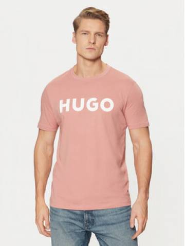 HUGO Футболка Dulivio 50467556 Рожевий Regular Fit HUGO Футболка Dulivio 50467556 Рожевий Regular Fit