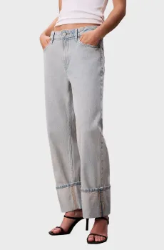 Женские голубые джинсы RELAXED CROP Голубой 24-SH Calvin Klein Jeans LV047C725G