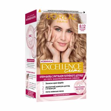 Крем-краска для волос LOreal Paris Excellence Creme с тройным уходом, 8.12 Мистический блонд, 192 мл