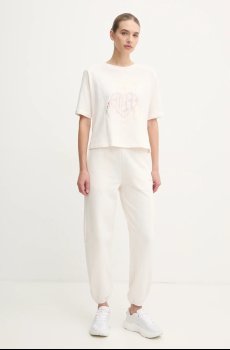 Хлопковая футболка Guess RHINESTONE