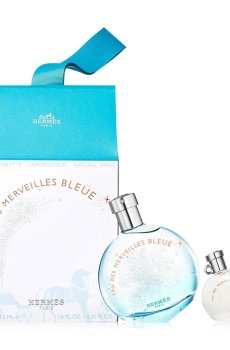 Парфюмированный набор женский Hermes Eau des Merveilles Bleue (туалетная вода, 50 мл + туалетная вода, 7.5 мл)
