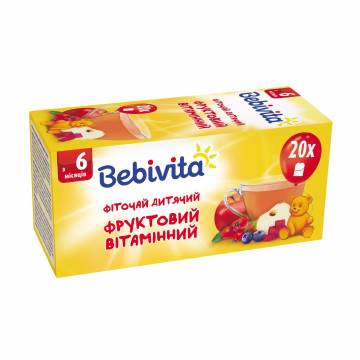 Детский фиточай Bebivita Фруктовый, витаминный, от 6 месяцев, 20*1.5 г Детский фиточай Bebivita Фруктовый, витаминный, от 6 месяцев, 20*1.5 г