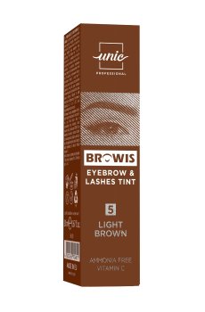 Краска для ресниц и бровей Unic Browis Eyebrow & Lashes Tint 5 Light Brown, 20 мл