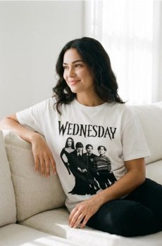 Футболка з коротким рукавом Wednesday - білий