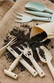 Набір садових інструментів 6 штук - кремовий