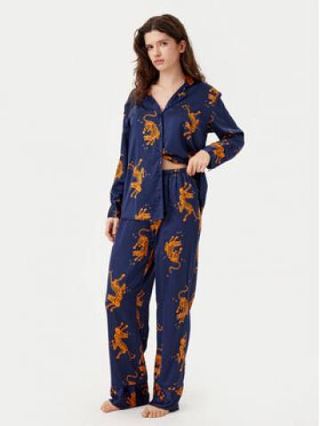 Hunkemöller Піжама Maritime Blue 300784 Cиній Regular Fit Hunkemöller Піжама Maritime Blue 300784 Cиній Regular Fit