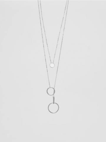 Reserved - Набір намист з підвісками - срібний - 311FD-SLV