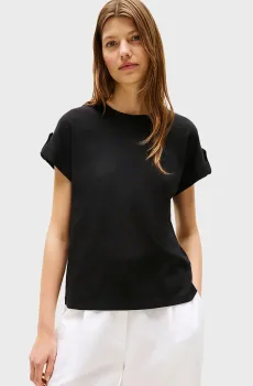 Женская черная футболка GOLD BUTTON MDRN Черный XS Tommy Hilfiger WW0WW45628